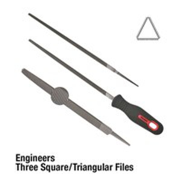 Three Square File Shape Three Square Smooth File, 200mm (12 Pack)